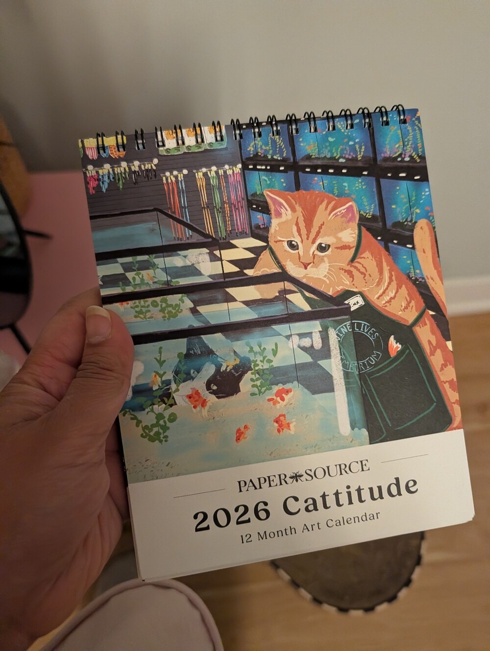 Paper Source Orange Tabby Cat Art Calendar